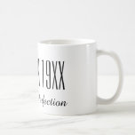Funny aged to perfection Birthday coffee mug<br><div class="desc">Vintage aged to perfection Birthday mug for men and women. Stylish typography coffee cup. Cute gag gift idea for mum, wife, aunt, sister, grandma, mother, daughter etc. Customisable age year. Funny Age specific humour quote / birth year joke coffeemug design for 30th 40th 50th 60th 70th 80th 90th Birthday party...</div>
