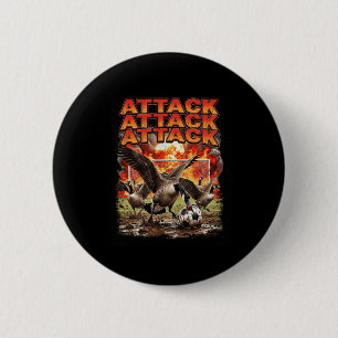 Funny Aggressive Goose Meme Bootleg Style Striker 6 Cm Round Badge