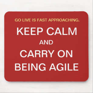 Funny Agile Project Manager Gift Keep Calm Joke Mouse Pad