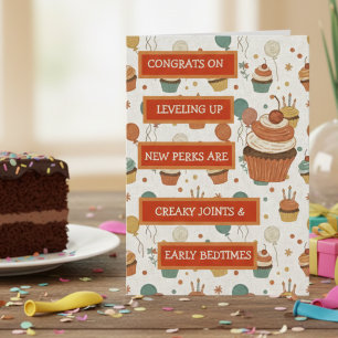 Funny Aging Humor Vintage Birthday Card