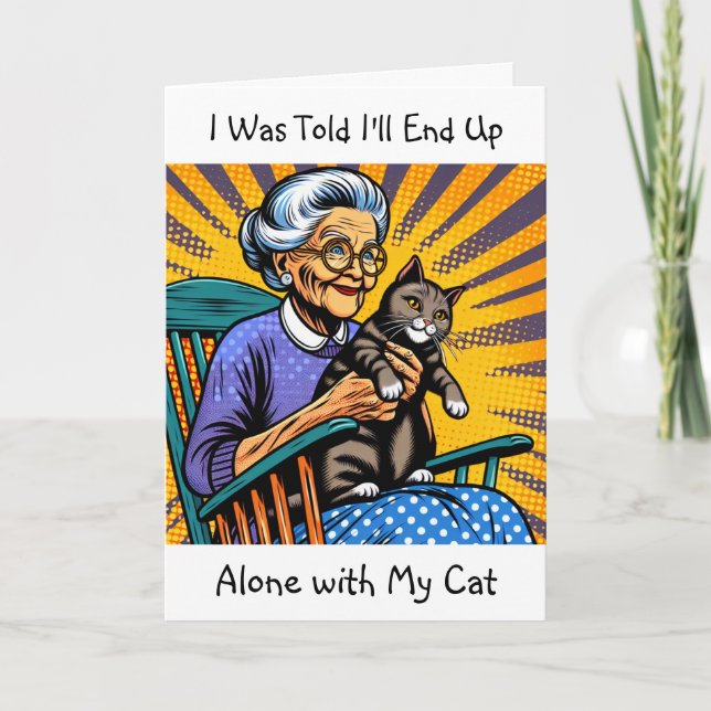 Funny Aging Humour for Someone who is Single Card (Front)