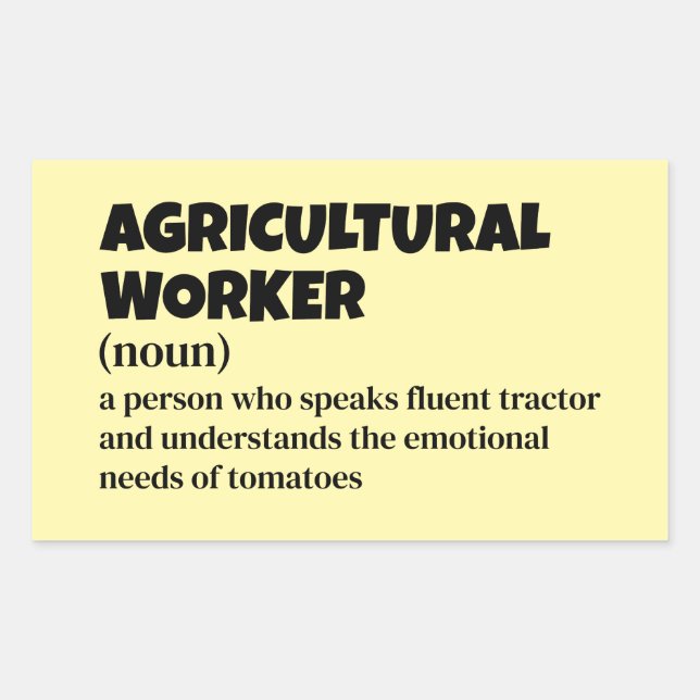 Funny Agricultural Worker Laptop Rectangular Sticker (Front)