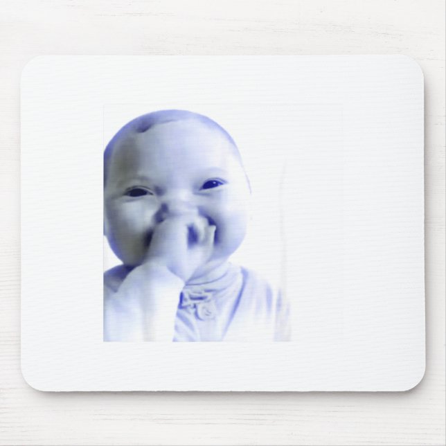Funny Ai Baby Holding Laugh Meme  Mouse Pad (Front)
