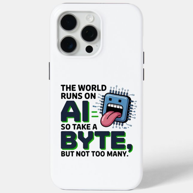 Funny AI Byte Quote – Tech Geek Humour Case-Mate iPhone Case (Back)