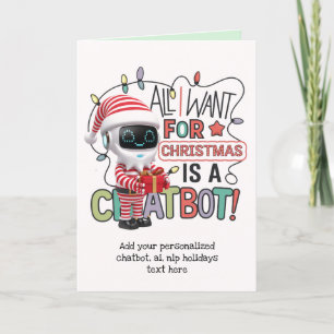 Funny Ai Christmas Chatbot Gift Corporate Business Holiday Card