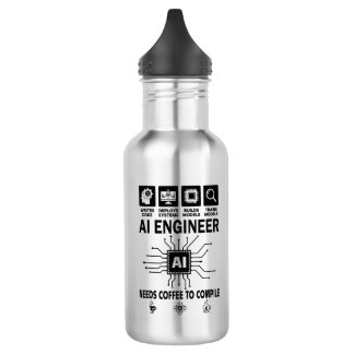 Funny AI Engineer Coding Programmer Developer Tech 532 Ml Water Bottle