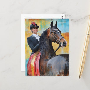 Funny AI Generated Horse and Rider Error Postcard