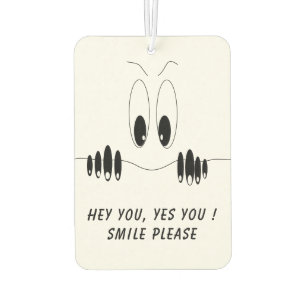 Funny Air Freshener with Curiosity Eyes - Smile