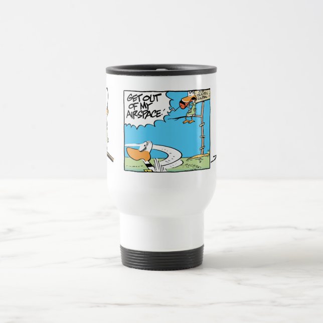 Funny Air Traffic Controller Cartoon Mug (Center)