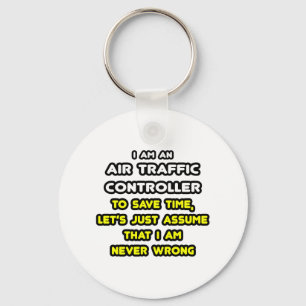 Funny Air Traffic Controller T-Shirts Key Ring