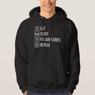 Funny Aircraft Mechanic T-shirt Eat Sleep Fix Airp Hoodie