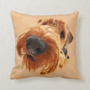 Funny Airedale Terrier Cushion
