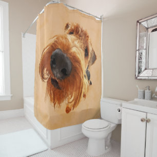 Funny Airedale Terrier Shower Curtain