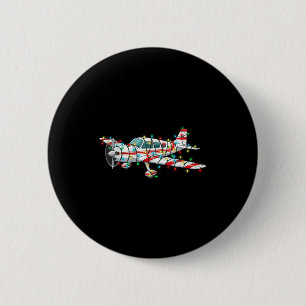 Funny Airplane Christmas Graphics Lights Lover 6 Cm Round Badge