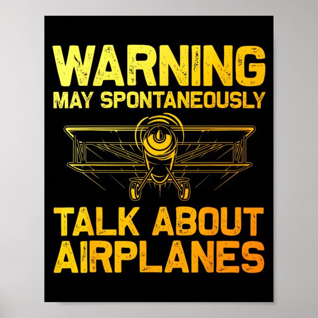 Funny Airplane Novelty For Men Women Plane Aviatio Poster (Front)