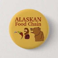 Funny Alaska Souvenir Food Chain Bear and Mosquito