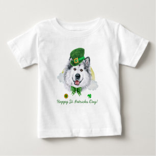 Funny Alaskan Malamute Gold St. Patricks Day Baby T-Shirt