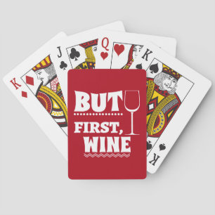 Funny Alcohol Red Burgundy White Booze Lover Wine Playing Cards