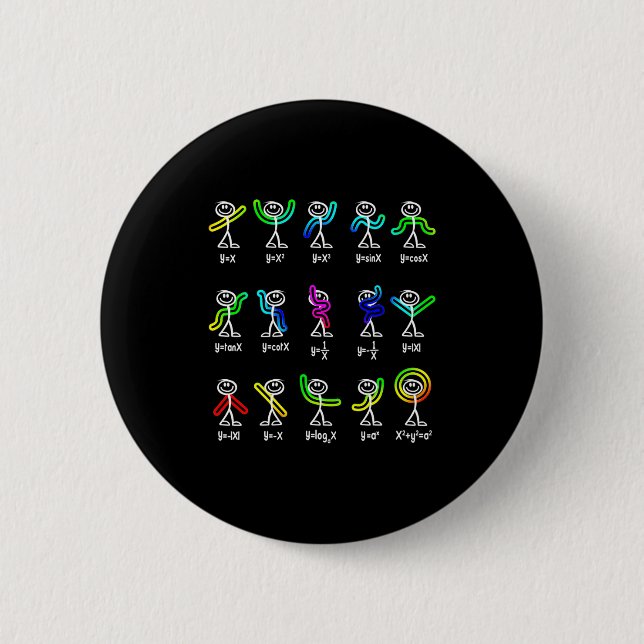 Funny Algebra Dance Function Math Teacher Geek Ner 6 Cm Round Badge (Front)