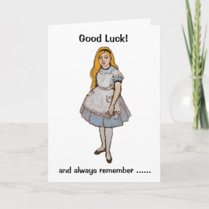 Funny Alice Rabbit Holes Good Luck Card
