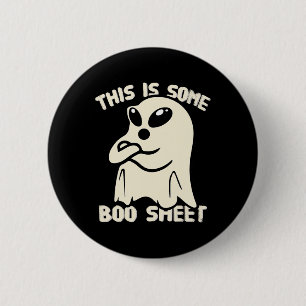 Funny Alien Bull Ghost Halloween This Is Some Boo 6 Cm Round Badge
