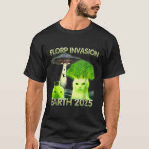 Funny Alien Cat Meme Florp Invasion Earth 2025 Wom T-Shirt