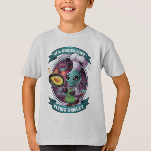 Funny Alien Chef UFO  T-Shirt
