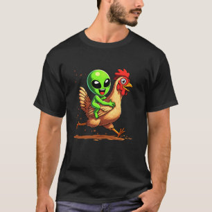 Funny Alien Chicken Rooster Animal Lovers Boys Gir T-Shirt