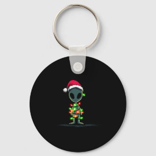 Funny Alien Christmas Graphics Lights Lover Extrat Key Ring
