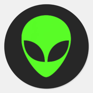 Funny Alien Head Pocket Halloween Costume Mens Wom Classic Round Sticker