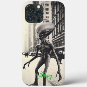 Funny Alien Invasion Retro ufo Sci Fi movie Name iPhone 13 Pro Max Case
