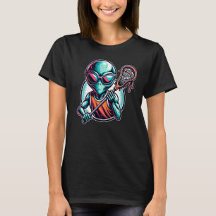 Funny Alien Lax Lacrosse Men Boys Girls Youth Teen T-Shirt