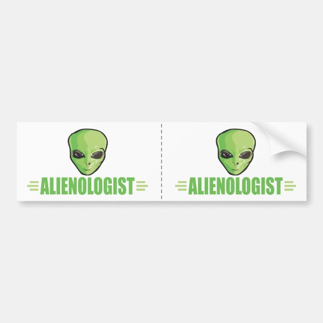 Funny Alien Lover Bumper Sticker (Front)
