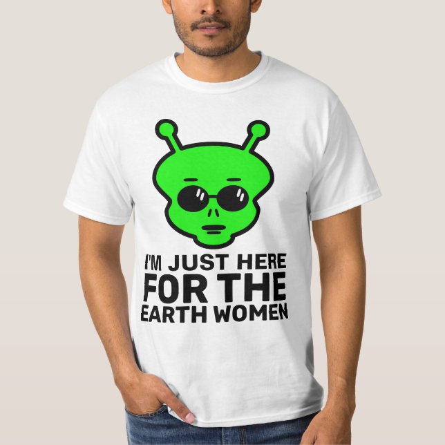 FUNNY ALIEN MENS T-SHIRT (Front)