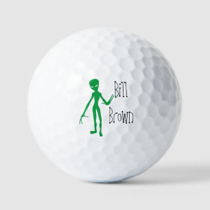 Funny Alien 🛸 Monogram UFO Spooky Golf Balls