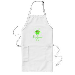 Funny alien monster long apron