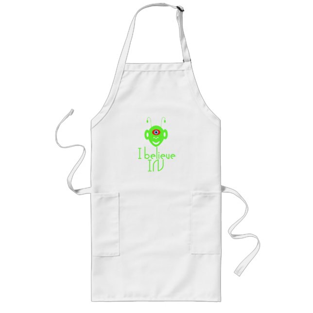 Funny alien monster long apron (Front)