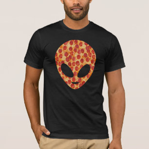 Funny Alien Pizza Head T-Shirt