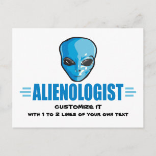 Funny Alien Postcard