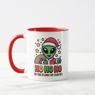 Funny Alien Santa Mug
