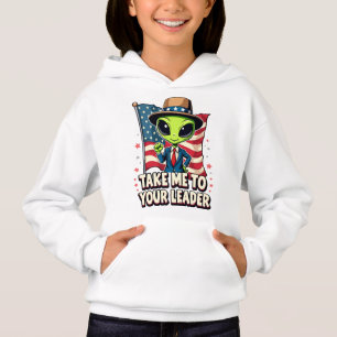 Funny Alien Take Me to Your Leader USA Patriotic