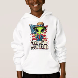 Funny Alien Take Me to Your Leader USA Patriotic