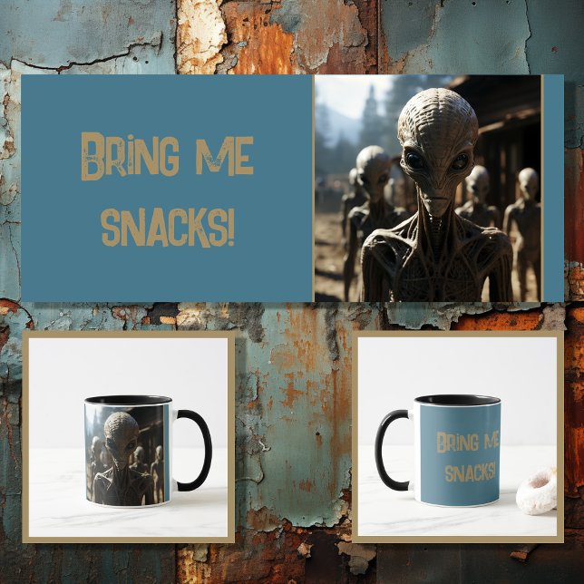 Funny alien with editable text 3 of 4 mug (Creator Uploaded)