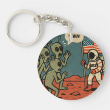 Funny Aliens and Astronaut in Space 