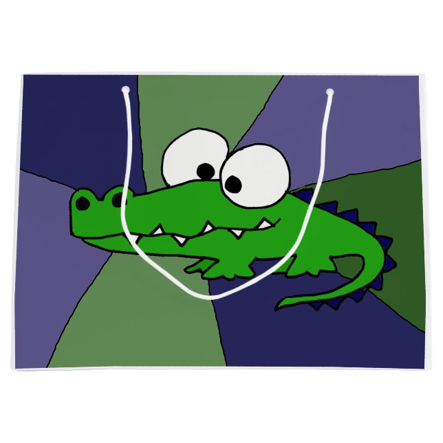 Funny Alligator Abstract Gift Bag (Front)