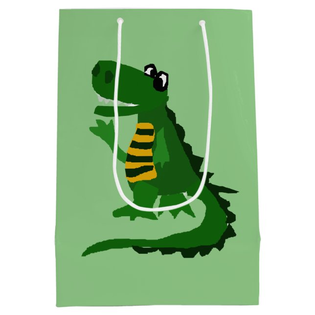 Funny Alligator Art Gift Bag (Back)
