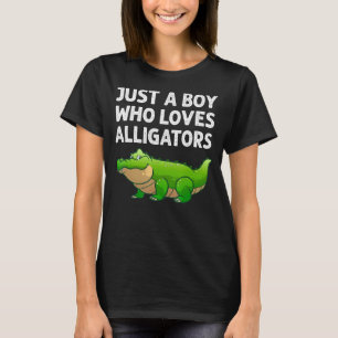 Funny Alligator Design Boys Kids Men Reptile Gator T-Shirt