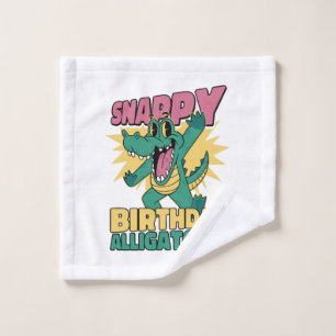 Funny Alligator Lover and Birthday Crocodile Gator Wash Cloth