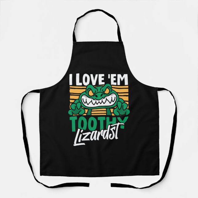 Funny Alligator Lover and Zookeeper Crocodile Apron (Front)