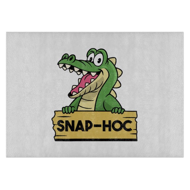 Funny Alligator Lover and Zookeeper Crocodile Cutting Board (Front)